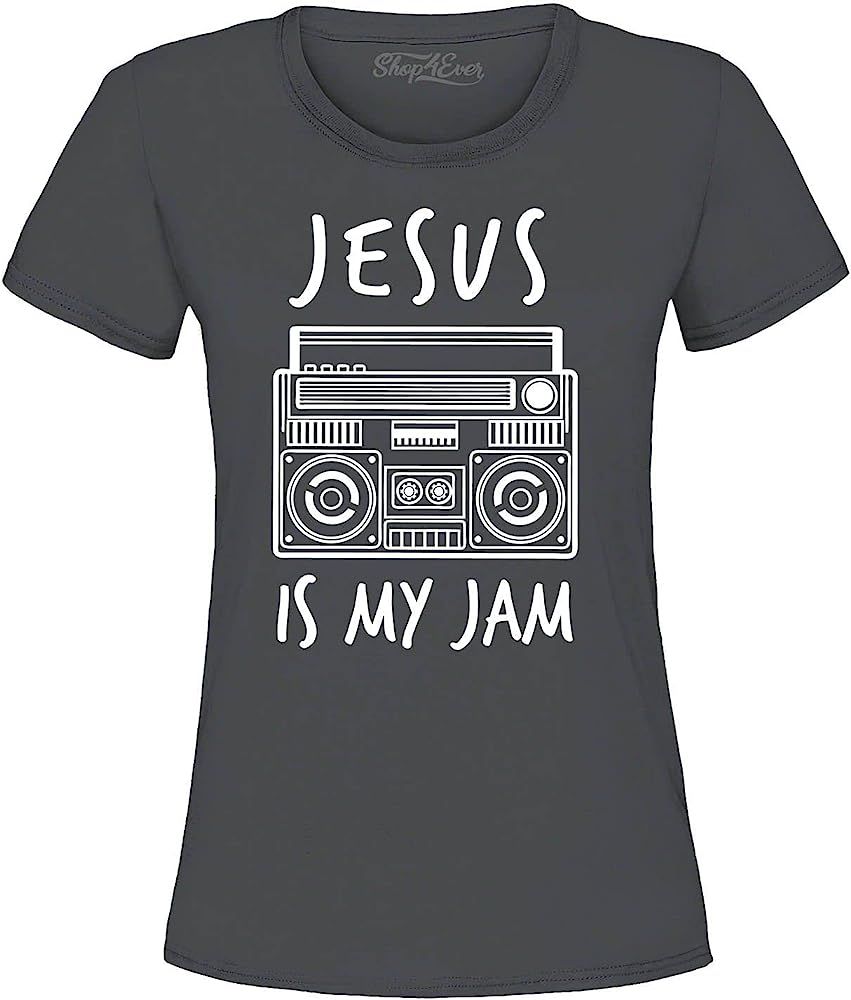 shop4ever Jesus is My Jam Funny Christian Faith Novelty Women's T-Shirt | Amazon (US)