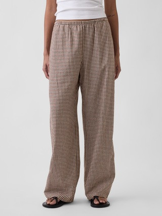 Linen-Blend Easy Wide-Leg Pants | Gap (US)