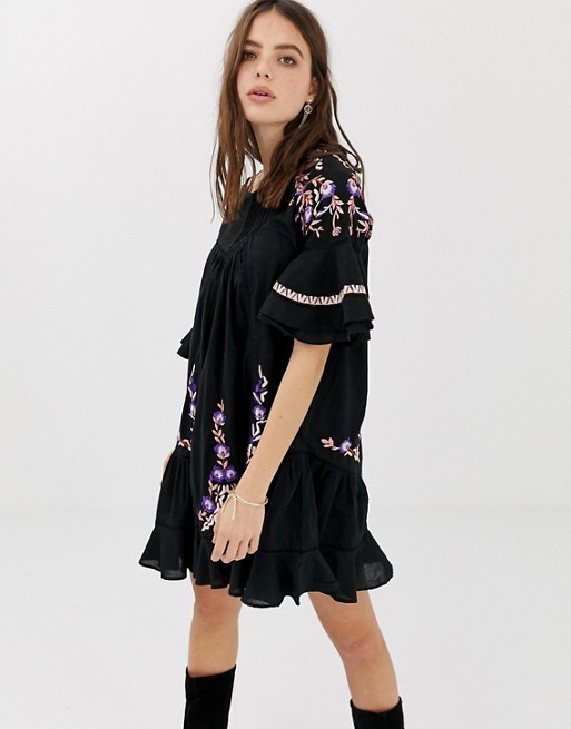 Free People Pavlo embroidered tunic dress | ASOS US
