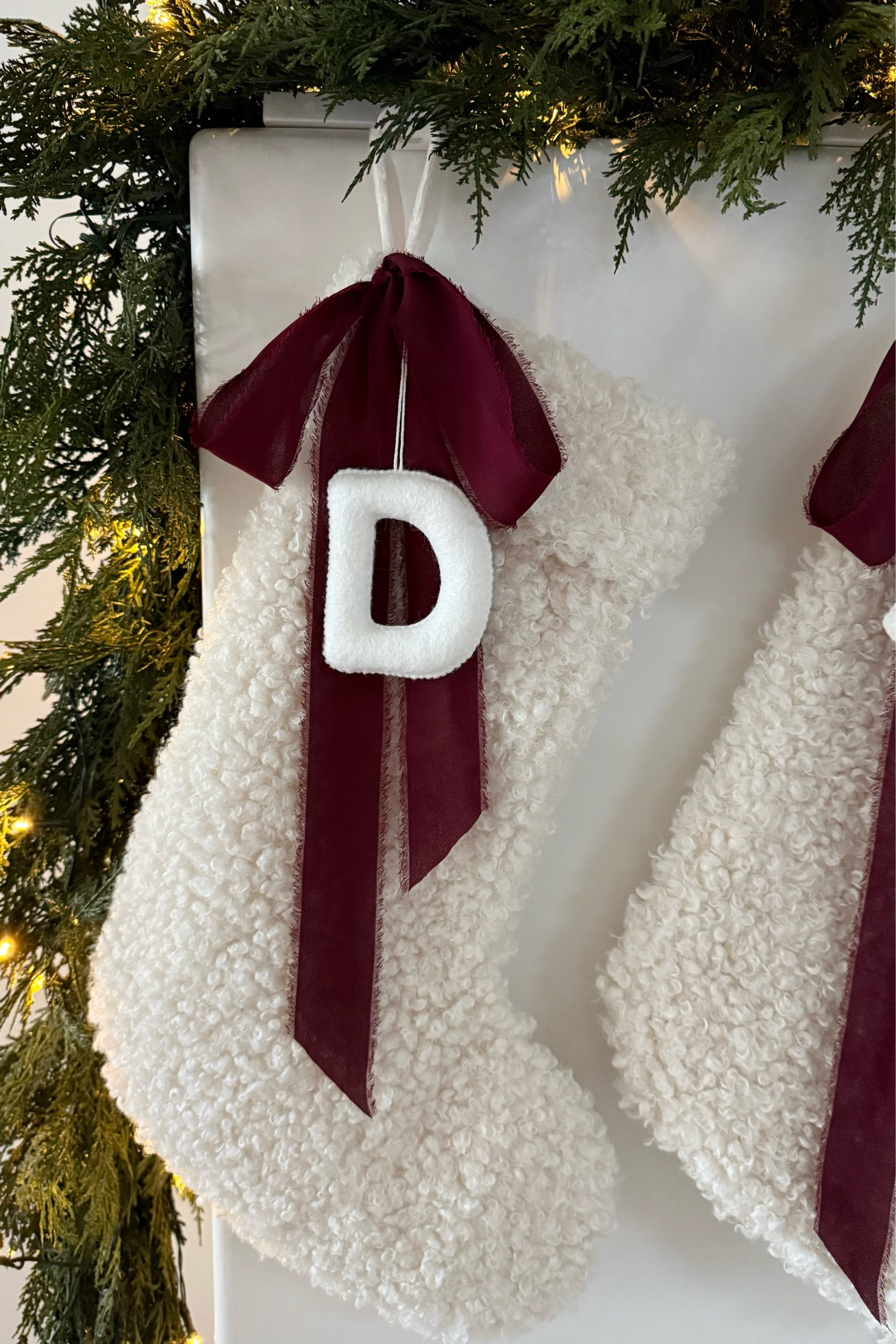 Boucle Christmas Stocking 🌲

Christmas Decor |  Holiday Decor | Neutral Christmas Decor | Xmas Decor | Xmas Stockings | Neutral Stockings | Christmas Bow Decor | Bow Decorations | Burgundy Ribbon | Burgundy Bow | Holiday Tree | Christmas Garland | CB2 | Crate and Barrel | Organic Modern Christmas Decor | Gift Guide | Seasonal Decor | Felt Initial Ornament | 

#LTKHome #LTKSeasonal #LTKHoliday