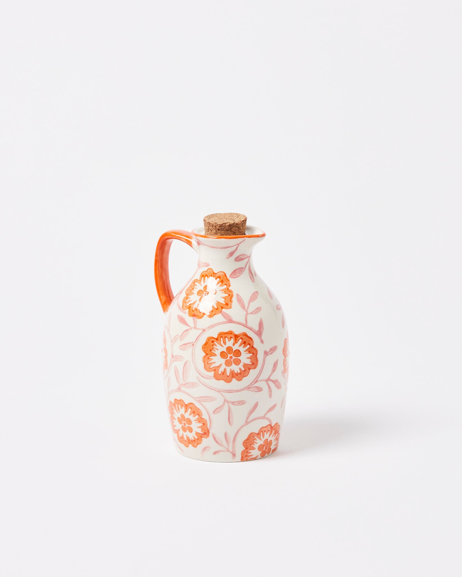 Lila Floral Orange Ceramic Oil Bottle | Oliver Bonas | Oliver Bonas (Global)