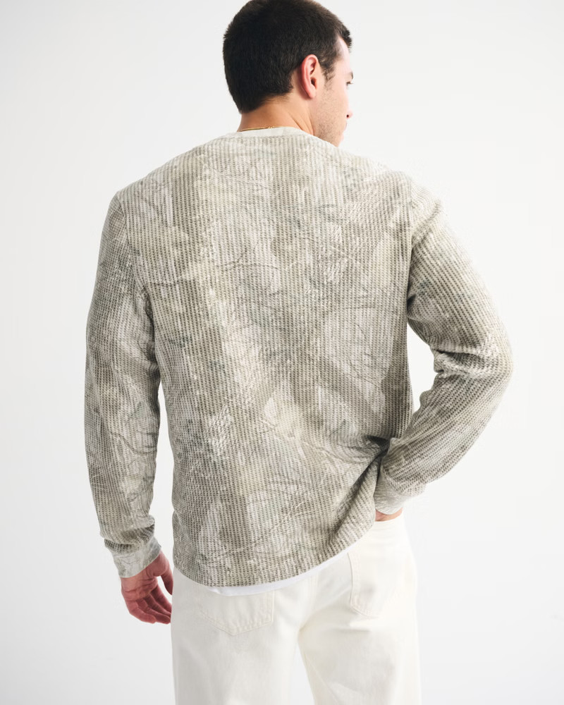 Men's Long-Sleeve Classic Waffle Tee | Men's Tops | Abercrombie.com | Abercrombie & Fitch (US)