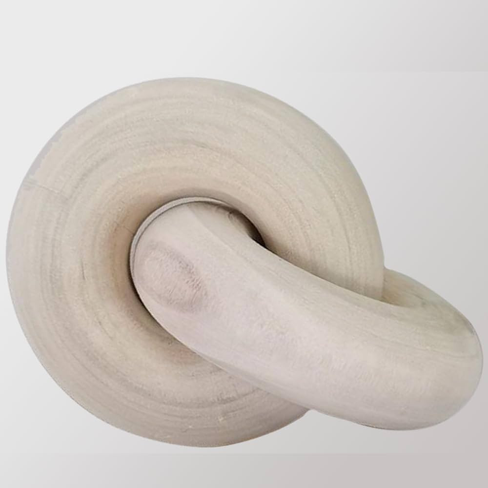 Wood Chain Link Decor, 2-Link Wood Knot Decor Shelf Decor Coffee Table Decor Decorative Object Ha... | Amazon (US)