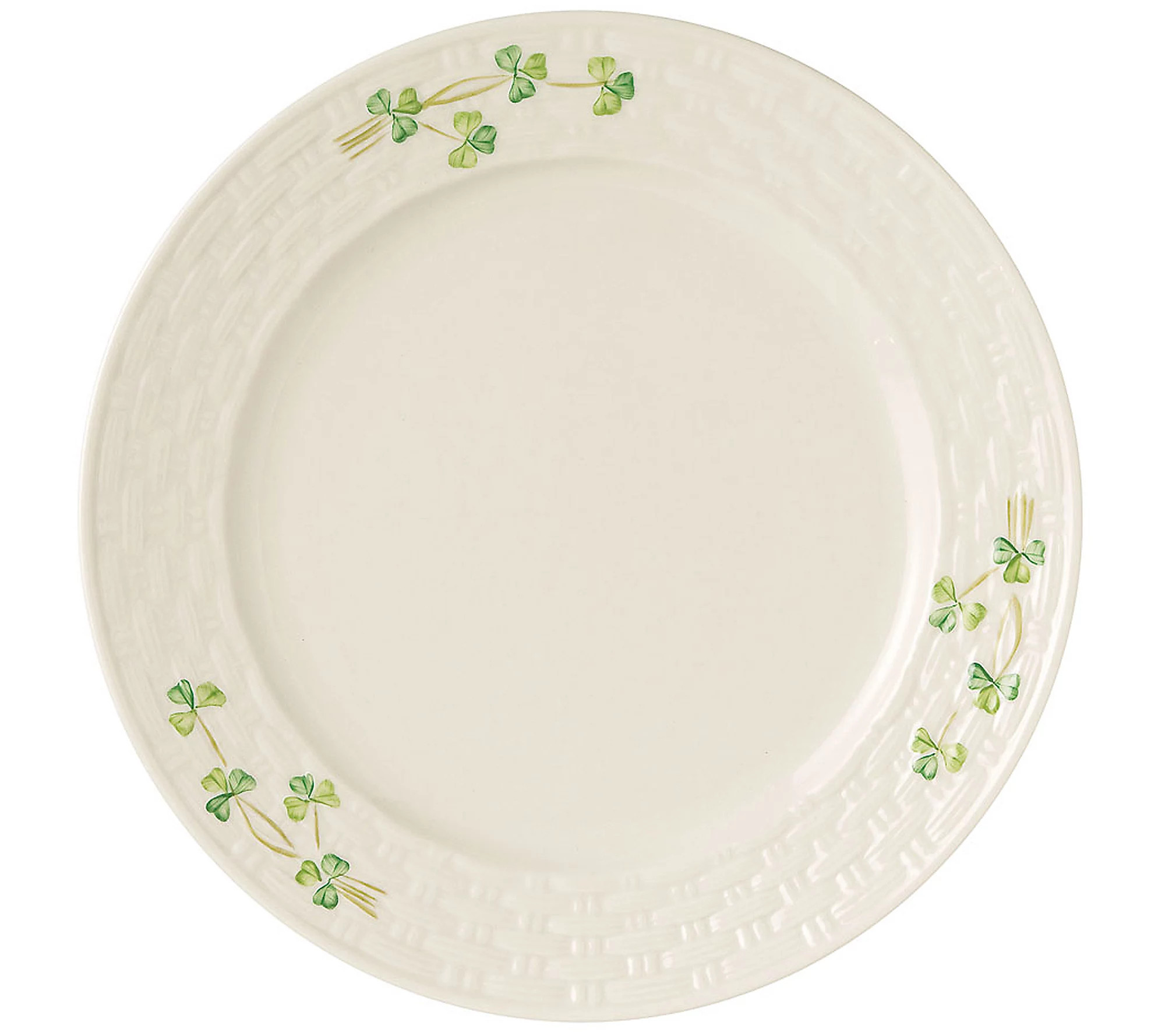 Belleek Classic Shamrock Dinner Plate | QVC