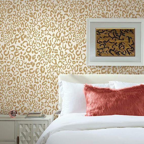 RoomMates Leopard Peel and Stick Wallpaper,Gold,20.5" x 16.5 feet | Amazon (US)