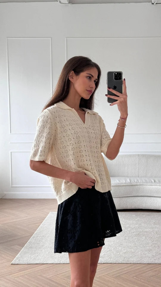Letty Crochet Top - Ecru | Charli