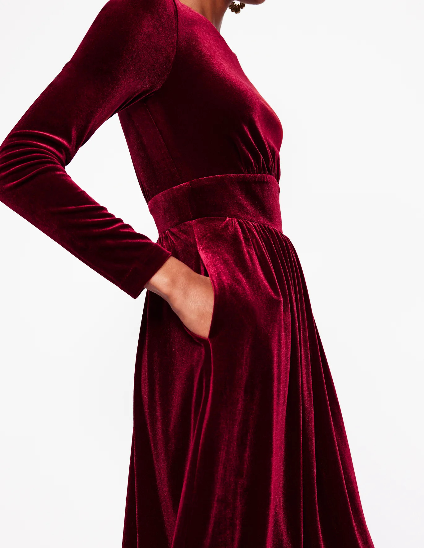 Thea Velvet Midi Dress | Boden UK