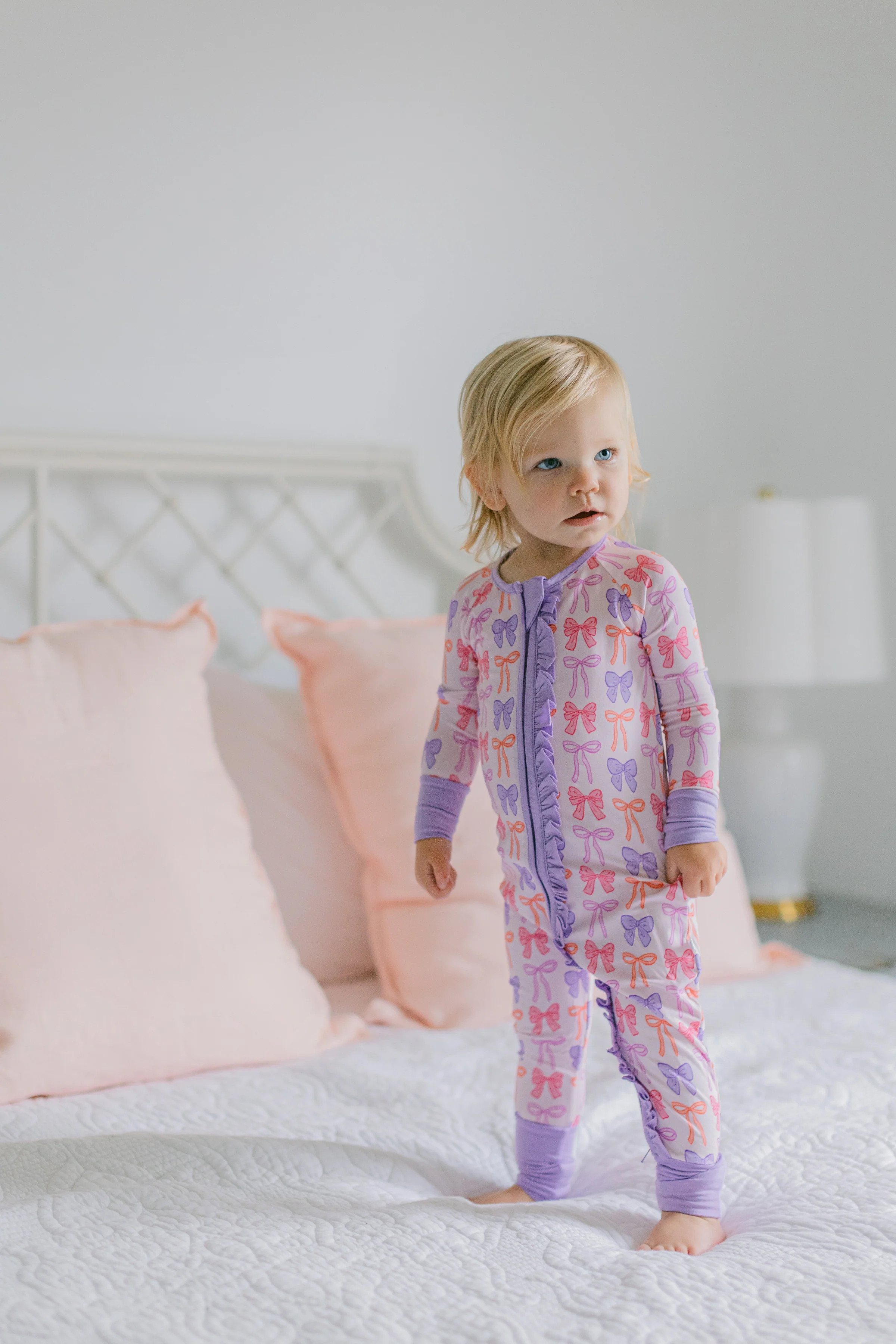 Bowtiful Premium Ruffle Romper | Poppy Kids Co