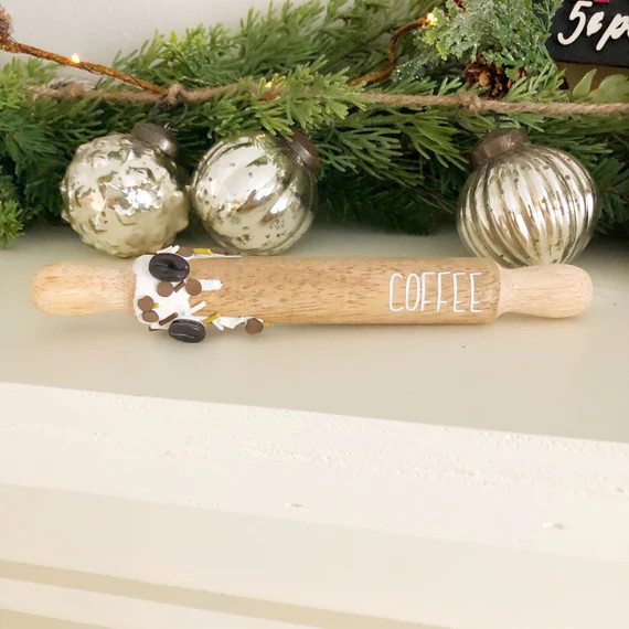 Coffee Mini Rolling pin, tiered tray decor | Etsy (US)