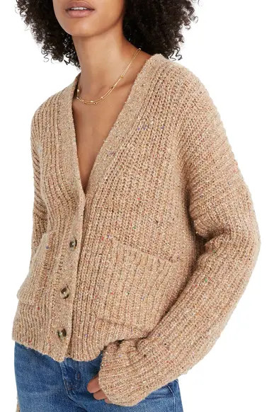 Speckled Rib Cardigan Sweater | Nordstrom