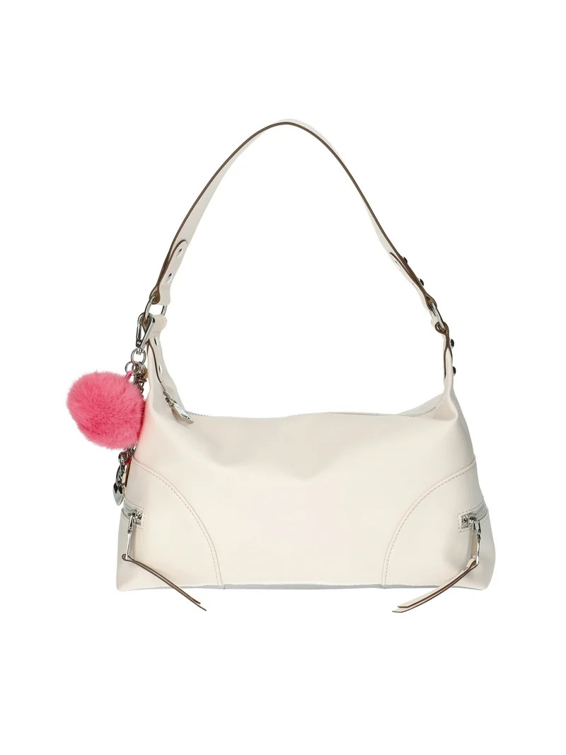 Madden NYC Women's Side Zipper Hobo Handbag, Cream | Walmart (US)