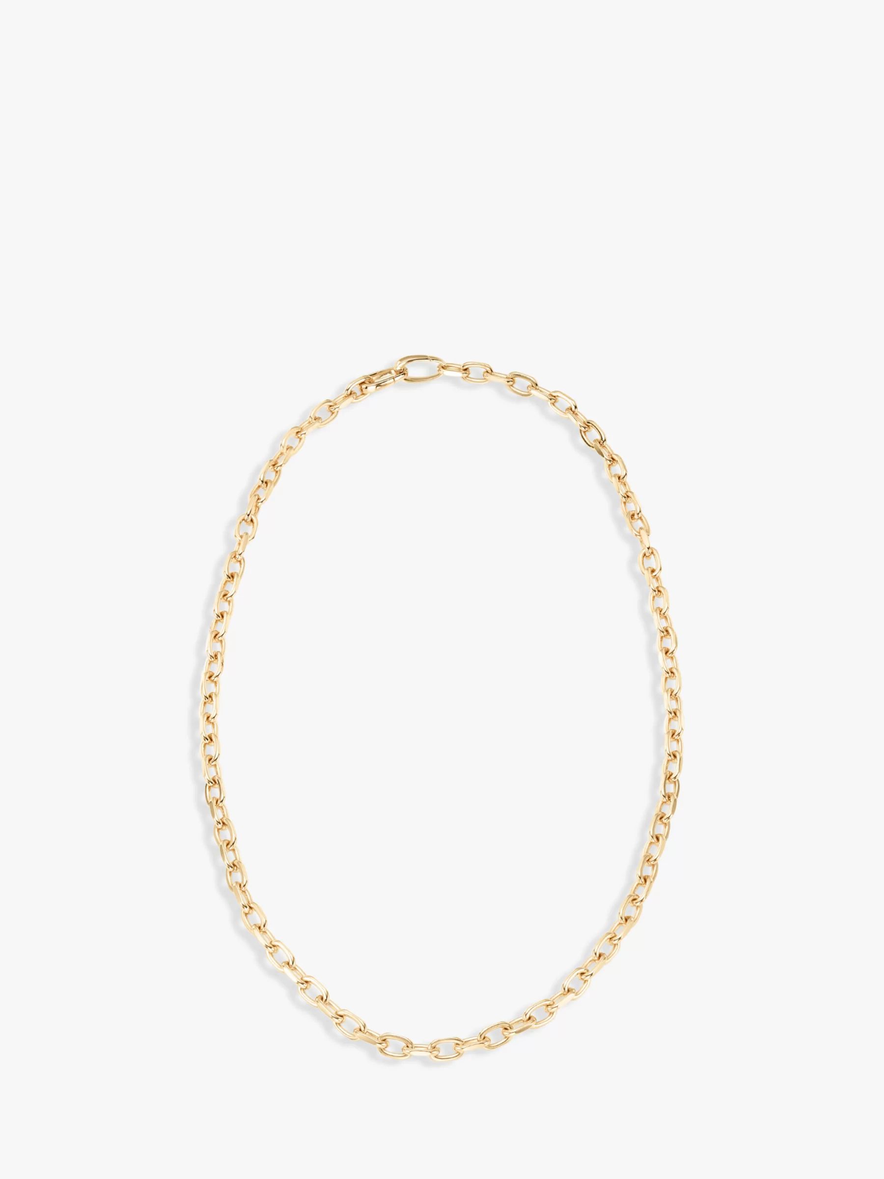 Monica Vinader Alta Mini Chain Necklace, Gold | John Lewis (UK)