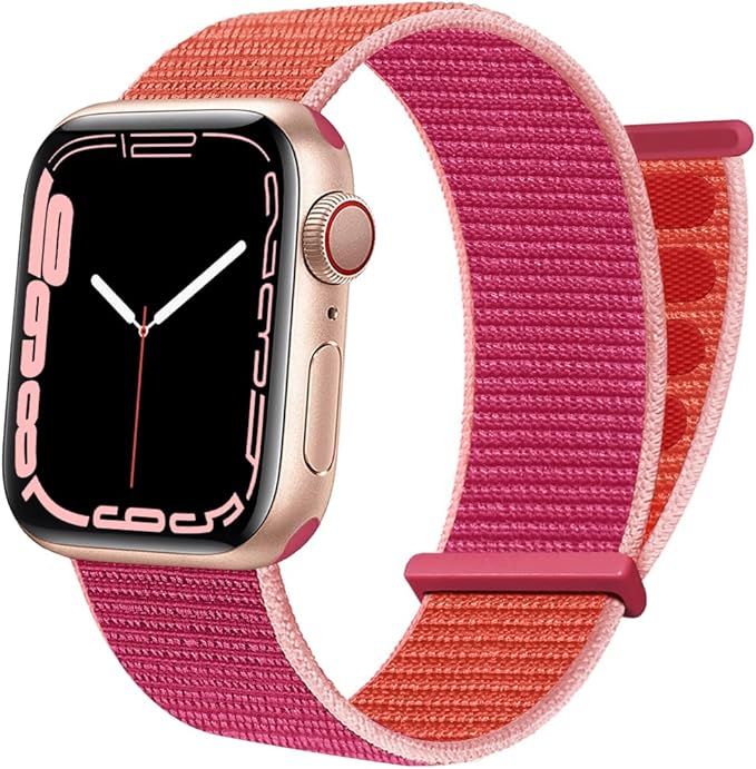 AdMaster Sport Nylon Band Compatible with Apple Watch 42mm 44mm 45mm, Adjustable Woven Men Women ... | Amazon (US)