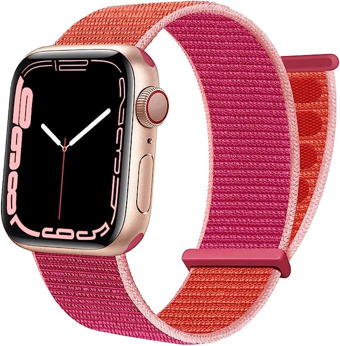 AdMaster Sport Nylon Band Compatible with Apple Watch 42mm 44mm 45mm, Adjustable Woven Men Women ... | Amazon (US)