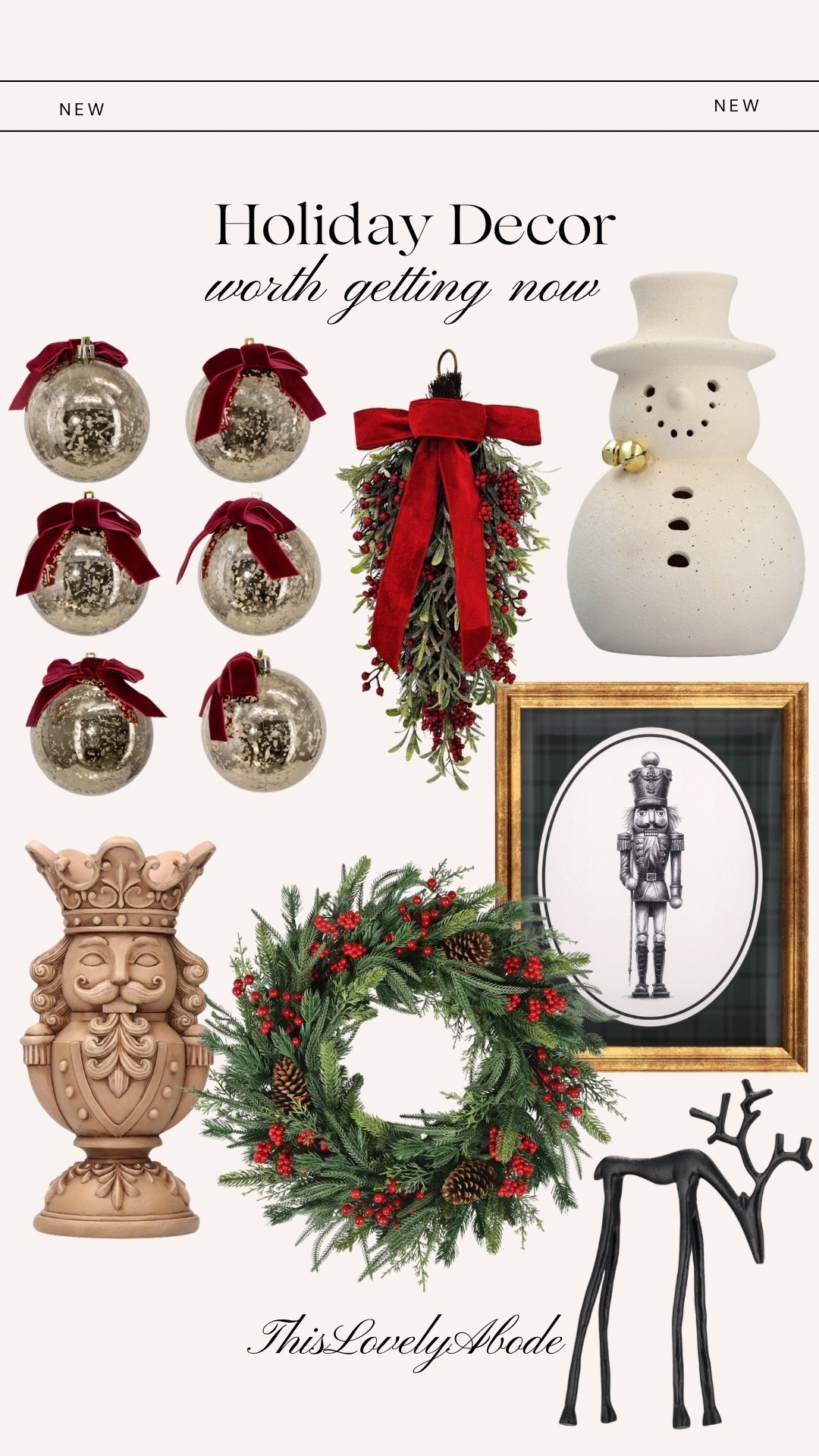 This holiday decor is worth getting early! So many beautiful and affordable holiday pieces. 
#christmasdecor #holidaydecor #homedecor #ornaments #snowman #nutcracker #wreath #holidayswag #christmasart #reindeer @Walmart

#LTKSaleAlert #LTKSeasonal