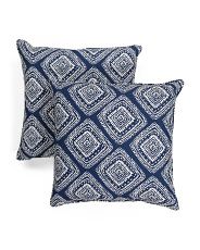 18x18 2pk Indoor Outdoor Global Icon Patterned Pillows | Marshalls