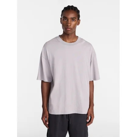 No Boundaries Men's Oversized Boxy Tee Shirt with Short Sleeves, XS-4XLT | Walmart (US)