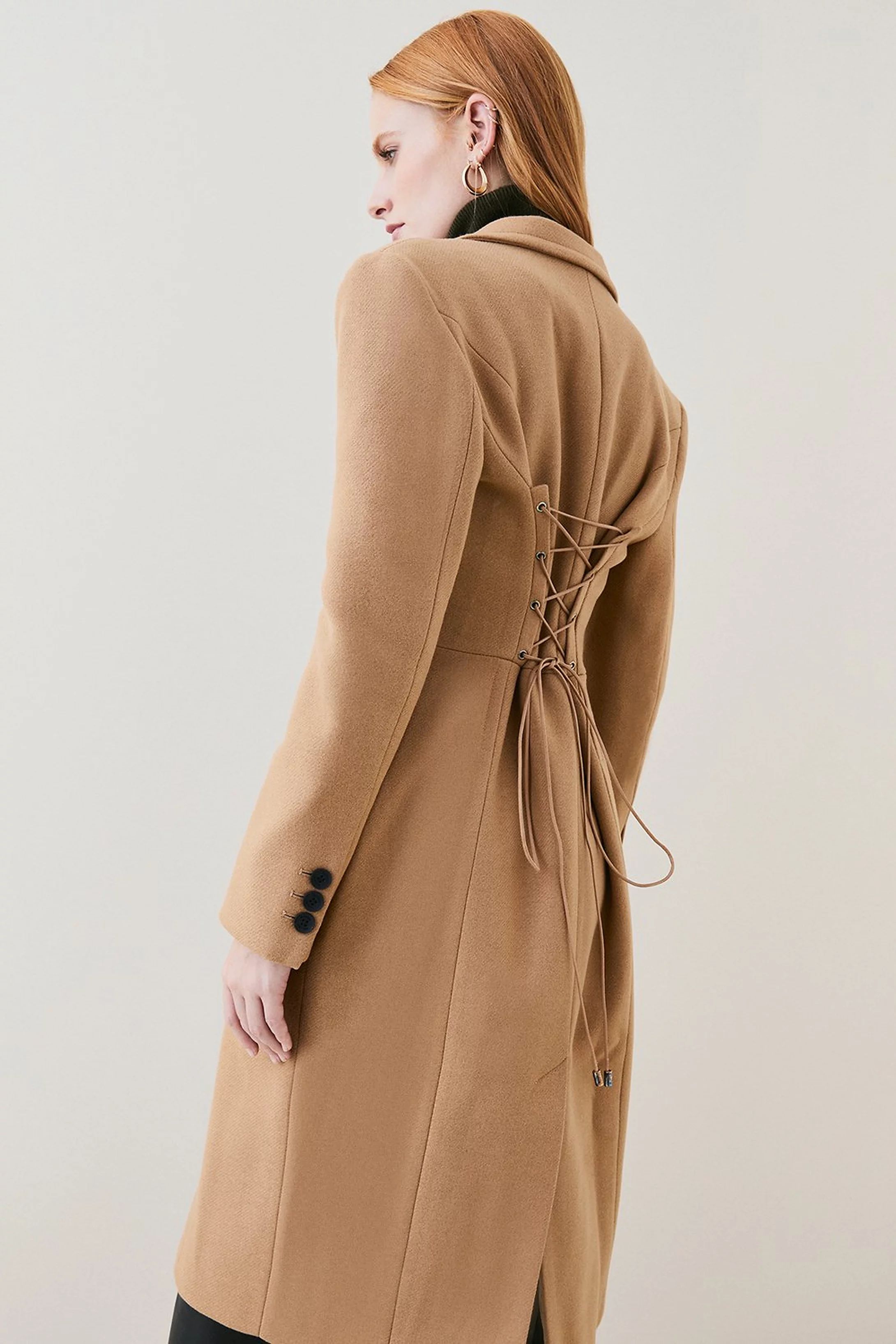 Lydia Millen Italian Virgin Wool Corset Waist Coat | Karen Millen US