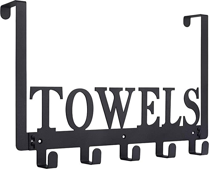 Over The Door Hooks, Towel Holder for Bathroom, Door Mount Towel Rack Towel Hooks for Bedroom Kit... | Amazon (US)