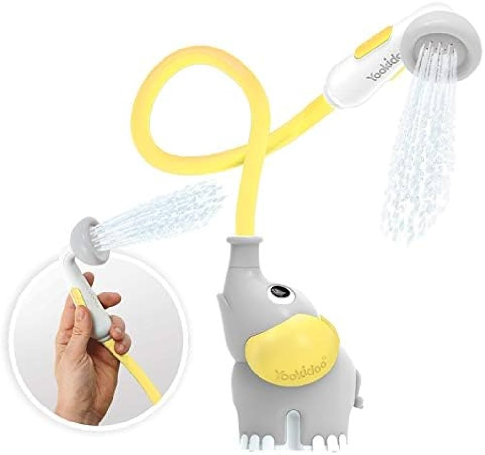 Yookidoo Baby Bath Shower Head - Elephant Water Pump with Trunk Spout Rinser - Control Water Flow... | Amazon (US)
