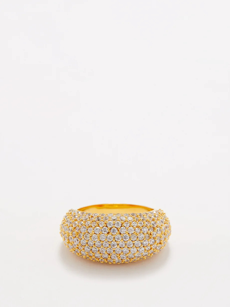 Christy cubic zirconia & 18kt gold-plated ring | Daphine | Matches (UK)