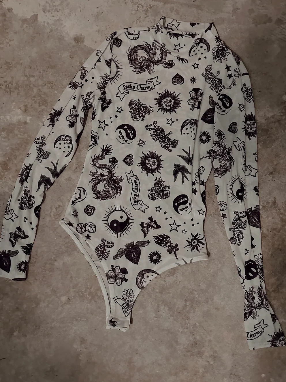 Lucky Charm Mesh Bodysuit | Slater Vintage