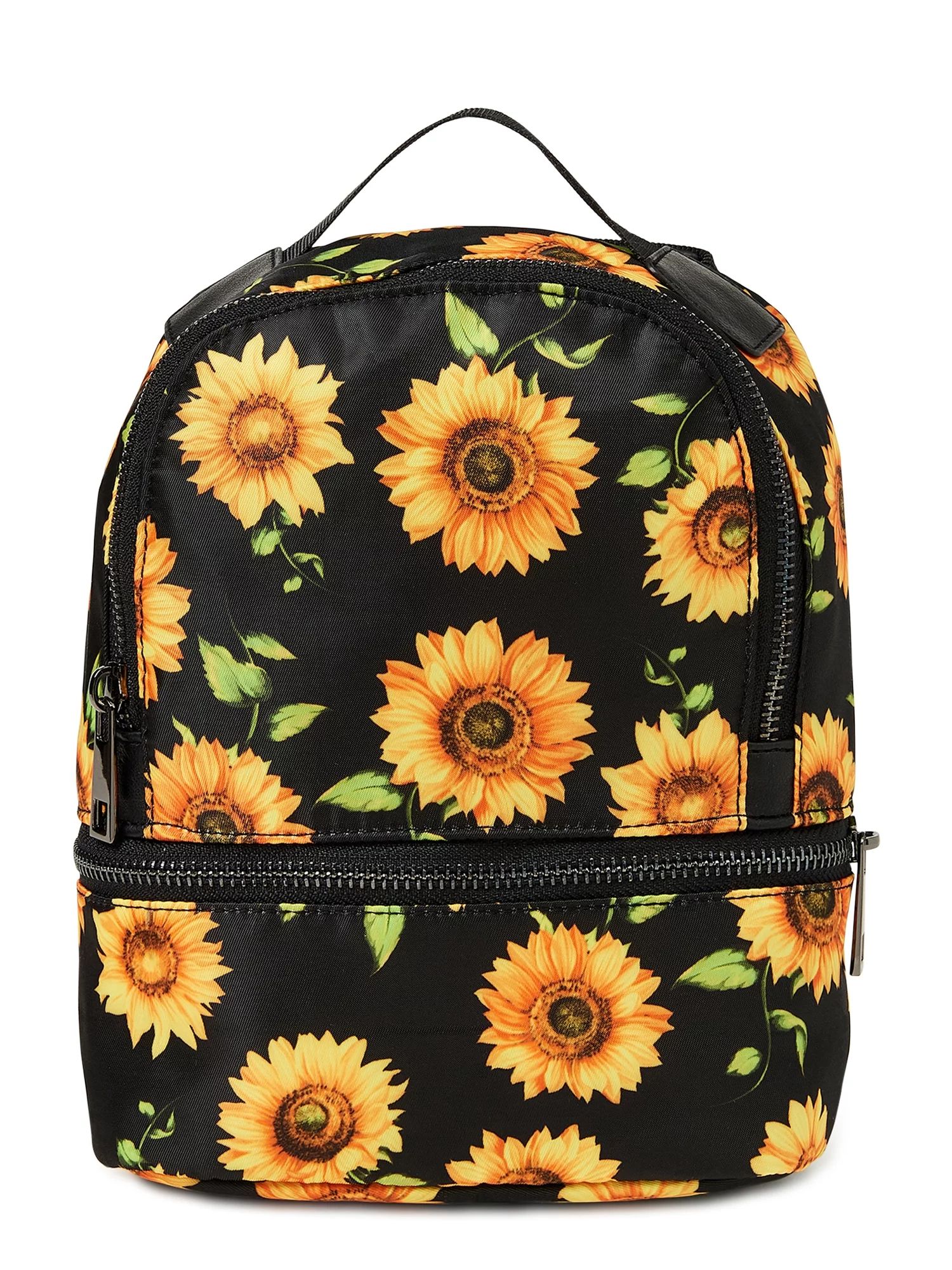 No Boundaries Women's Hands Free Mini Backpack Sunflowers Print - Walmart.com | Walmart (US)