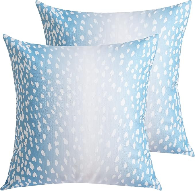 Antelope Pillow Covers 18x18 Inch Set of 2, Square Neutral Faux Fawn Animal Print Modern Accent F... | Amazon (CA)