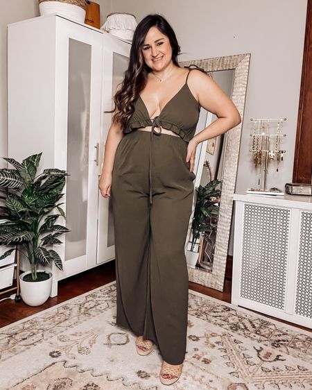 Wearing xl
Cutout romper, vacation outfit, jumpsuit, cupshe style, Olive green

#LTKcurves #LTKSeasonal #LTKtravel