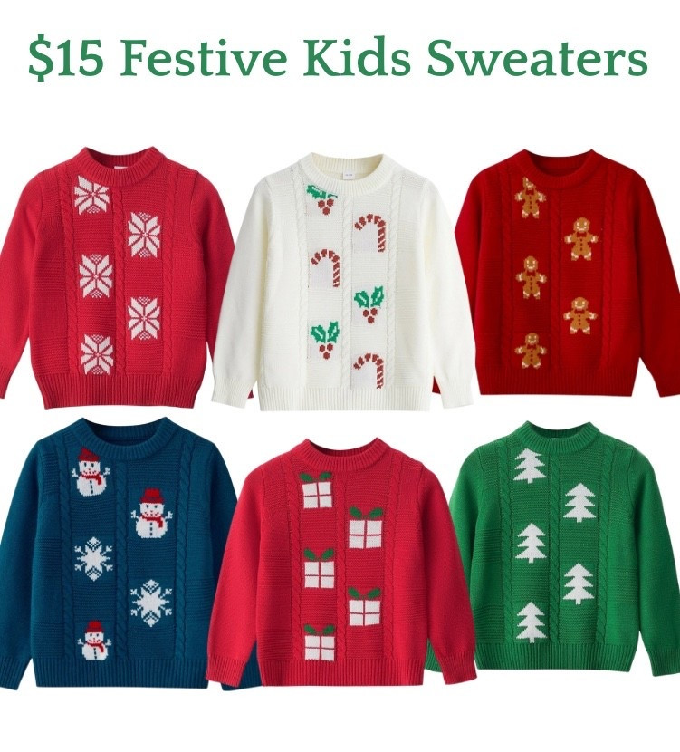 $15 festive holiday sweaters for kids! 

#LTKSeasonal #LTKHoliday #LTKKids