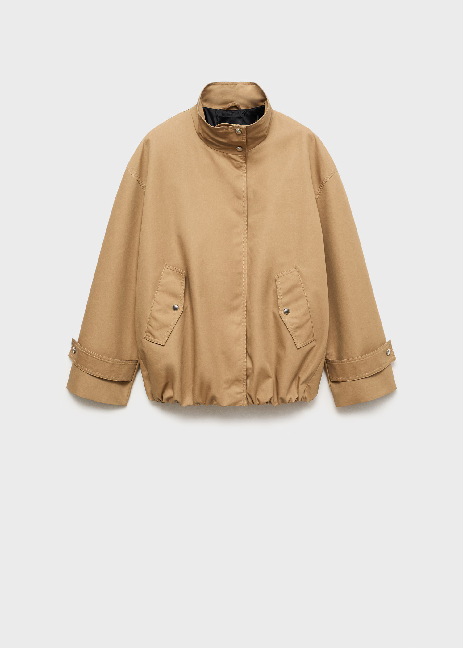 Cotton parka with gathered hem - Women | MANGO USA | Mango (US/MX/AU)