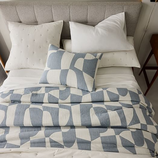 Modern Shapes Matelasse Duvet Cover & Shams | West Elm (US)