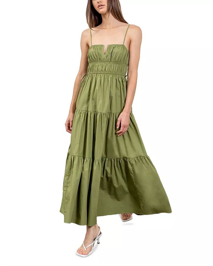 Moon River Shirred Cotton Midi Dress Women - Bloomingdale's | Bloomingdale's (US)