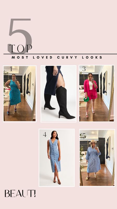 Spring wear, curvy plus, Walmart, Sofia Jeans, Free Assembly, Time and Tru, Eloquii, Abercrombie & Fitch, linen, front blazer,  side- tie, dress, denim, belted, midi dress, knee high, western boot, black, sleeveless

#LTKshoecrush #LTKstyletip #LTKSpringSale