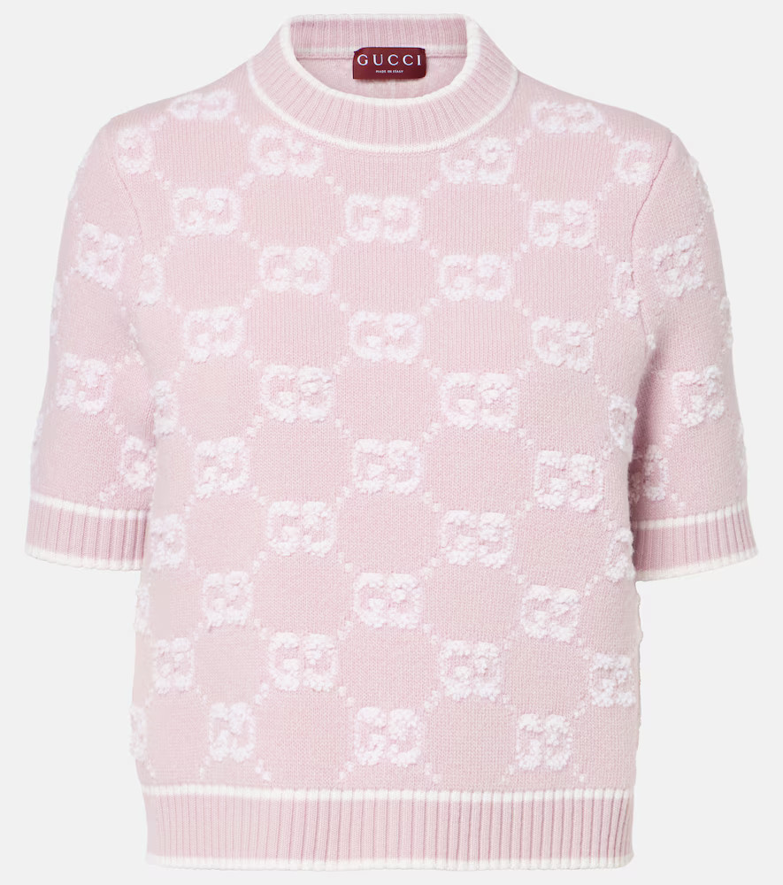 Gucci GG wool bouclÃ© jacquard top | Mytheresa (US/CA)