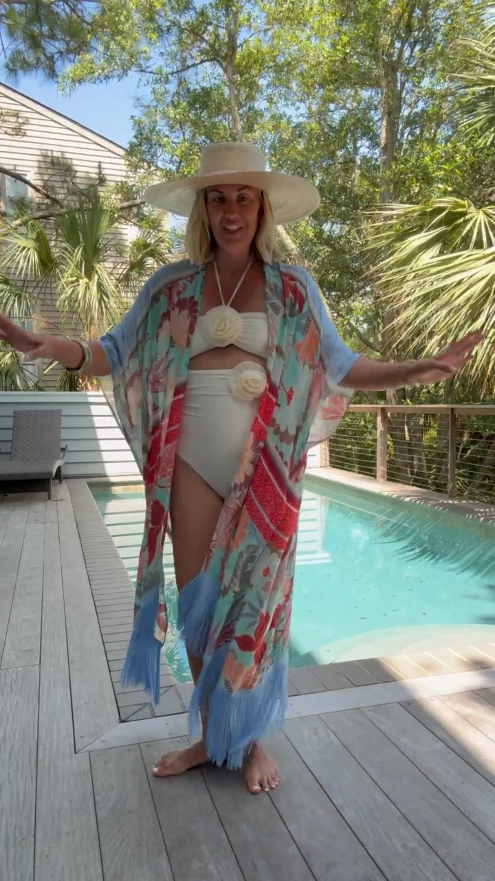 Oh how I love this look!! Most adorable swimsuit & cover-up that makes such a statement. I’m in a small. 

*Use MIXANDMATCH for 20% off at sunshine Tienda ￼

#LTKSwim #LTKOver40 #LTKSeasonal
