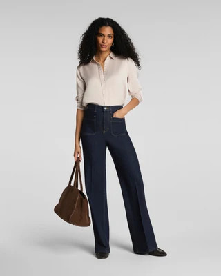 SPANXshape®  Authentic 360 Easy Flare Jeans with Patch Pockets | Spanx