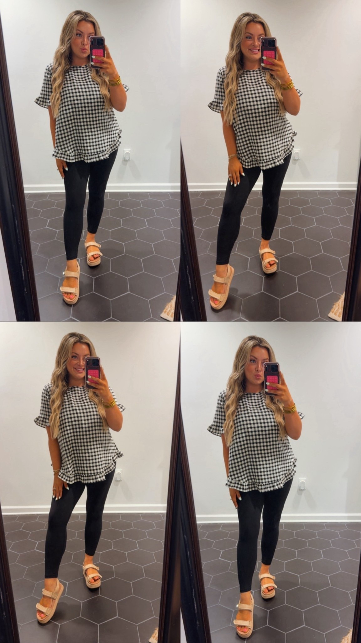 Gingham top is under $20 && my Walmart sandals are only $16

#LTKootd #LTKgrwm #LTKmomlife