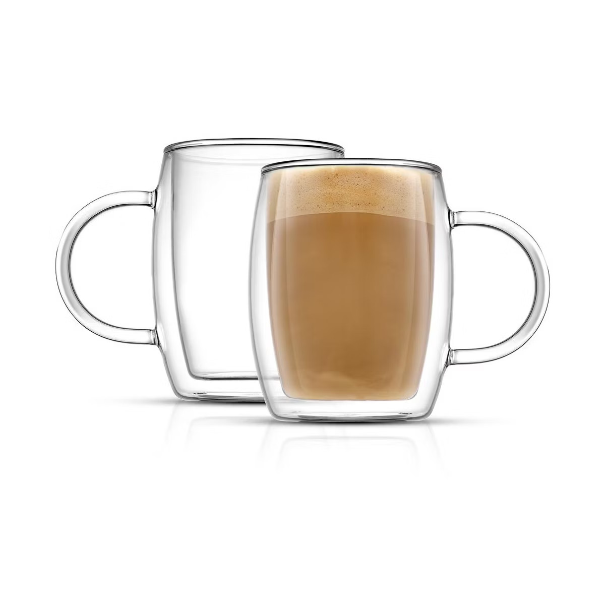 JoyJolt Aroma Double Walled Insulated Glasses - Set of 2 Double Wall Coffee Tea Glass Mugs - 13.5... | Target
