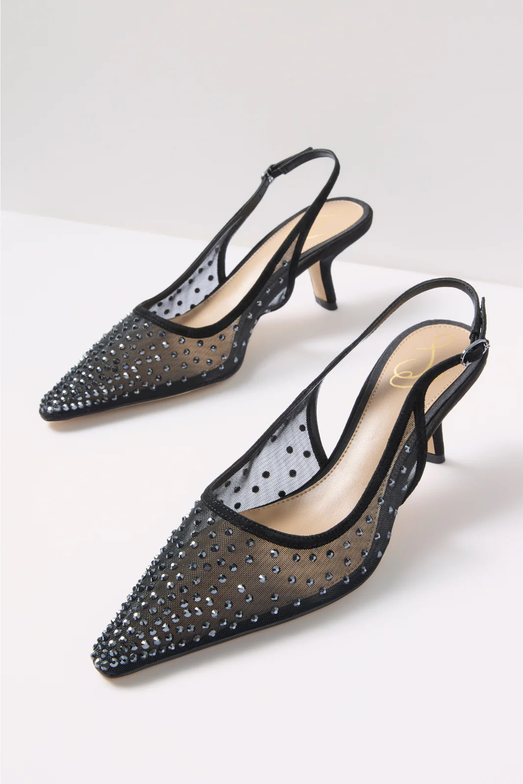 SAM EDELMAN Women's Bianka Mesh Sling Back Heel, Size 7.5, Black | Evereve