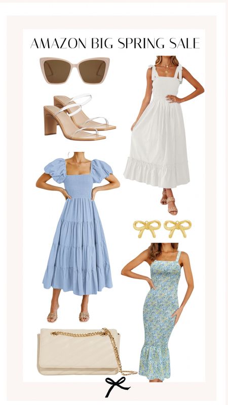 Amazon big spring sale finds I am loving! These midi dresses are perfect for baby showers or brunch! I love these spring accessories as well! 

#LTKstyletip #LTKsalealert #LTKfindsunder100