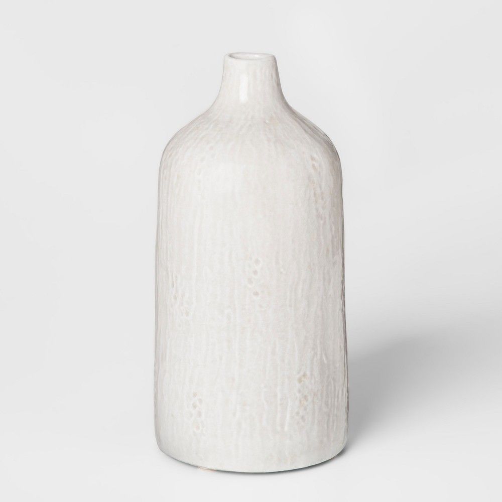Terracotta Vase Medium - White/Gray - Threshold | Target