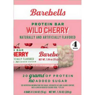 Barebells Wild Cherry Nutrition Bars - 7.76oz/4pk - 20gms Protein | Target