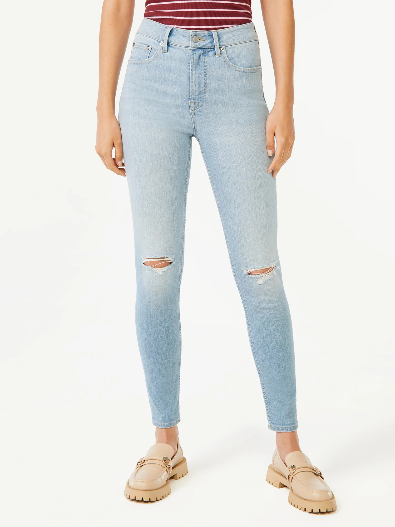Free Assembly Women's High Rise Skinny Jeans | Walmart (US)
