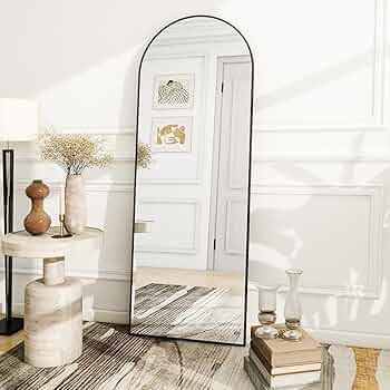 VooBang Arch Mirror Full Length, 21" x 64" Floor Mirror with Stand, Aluminum Alloy Frame Full Bod... | Amazon (US)