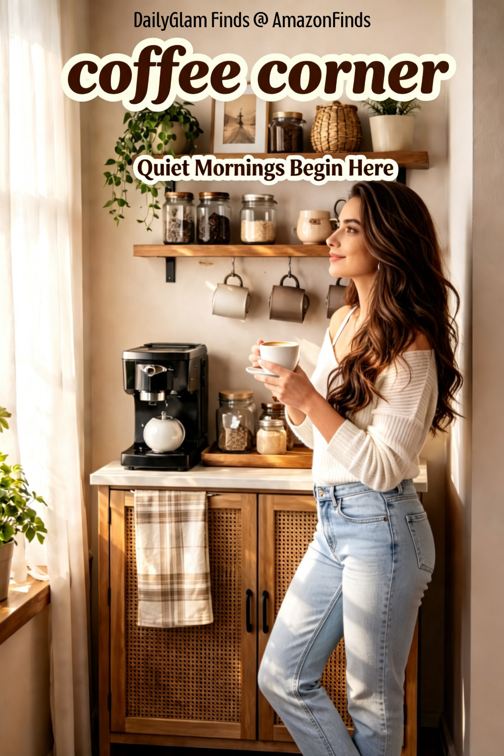 My cozy‑at‑home coffee corner that makes every morning feel peaceful ☕

#CoffeeCorner #HomeCoffeeStation #CozyHomeDecor 

 #LTKOver40 #LTKHome