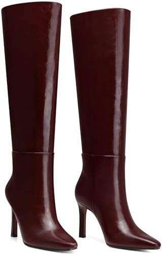 Womens Knee High Boots: 3.54 In Stiletto Heel, Wide Calf Tall Boots, 2025 Fall Fashion Trendy Hee... | Amazon (US)