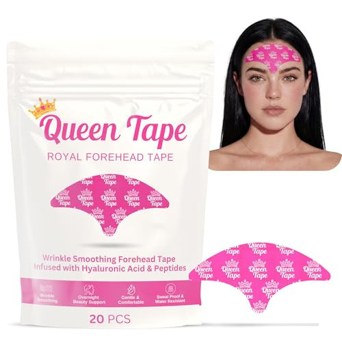 Queen Royal Forehead Tape - Wrinkle Smoothing Forehead Tape Skincare Infused Hyaluronic Acid & Peptides (20 pcs) | Amazon (US)