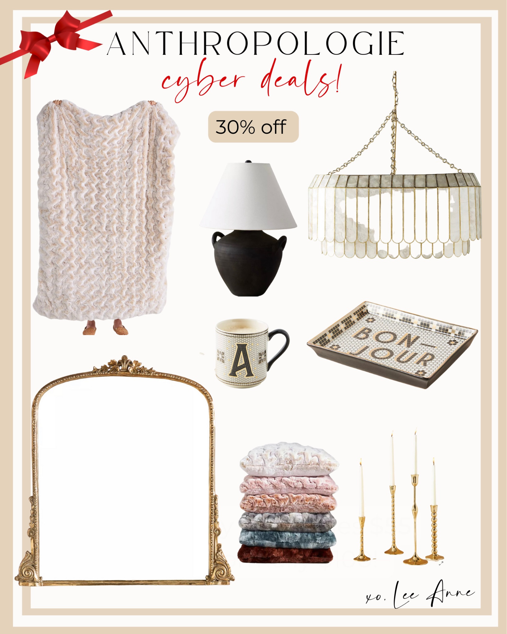 Anthropologie 30% off! 

#LTKCyberweek #LTKHoliday #LTKGiftGuide
