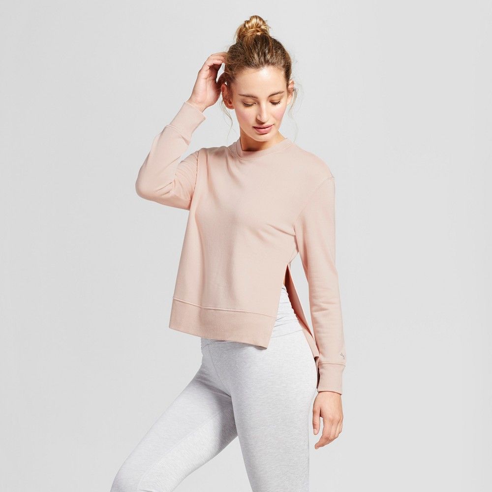 Women's Cozy Layering Sweatshirt - JoyLab Blush L | Target
